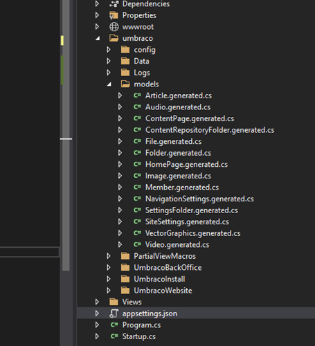 Umbraco 9 Models Builder Location